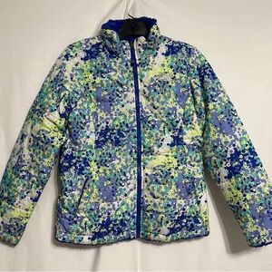 The North Face Kids Puffer Jacket - Blue and Green Floral